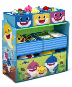 Delta Children Baby Shark 4-Piece Playroom Solution – Set Includes Table And 2 Chairs And 6-Bin Toy Organizer 12 Delta Children Baby Shark 4-Piece Playroom Solution – Set Includes Table And 2 Chairs And 6-Bin Toy Organizer