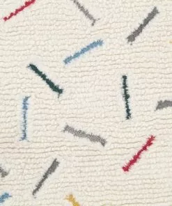 Delta Children Colored Sprinkles Hand-Tufted 100% Wool Area Rug 5x8