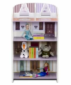 Delta Children Frozen II Wooden Playhouse 4-Shelf Bookcase For Kids Sale