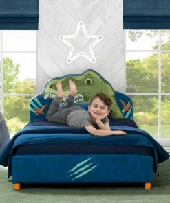Delta Children Twin Beds & Headboards Dinosaur Upholstered Twin Bed