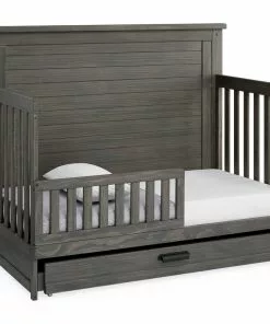 Simmons Kids Caden 6-in-1 Convertible Crib With Trundle Drawer Baby Cribs