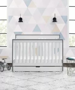 Delta Children Baby Cribs Mercer 6-in-1 Convertible Crib With Storage Trundle