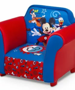 Delta Children Mickey Mouse Kids Upholstered Chair With Sculpted Plastic Frame Kids’ Chairs