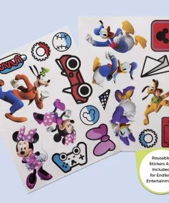 Delta Children Table & Chair Sets Mickey Mouse 4-Piece Playroom Solution – Set Includes Table And 2 Chairs And 6-Bin Toy Organizer