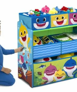 Delta Children Baby Shark Design & Store 6 Bin Toy Storage Organizer