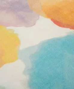 Delta Children Rugs Watercolor Rectangle Area Rug For Kids, 53-Inch X 59-Inch