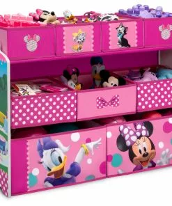 Delta Children Storage Minnie Mouse Deluxe 9 Bin Design And Store Toy Organizer