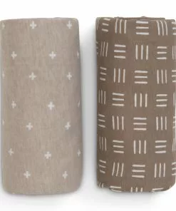 Delta Children What's New Neutral Boho Fitted Crib Sheets - 2 Pack