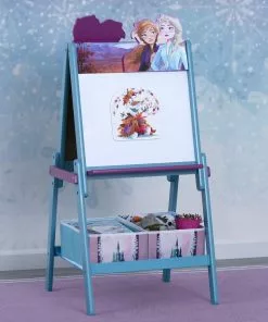 Delta Children Easels Frozen II Wooden Double-Sided Activity Easel With Storage