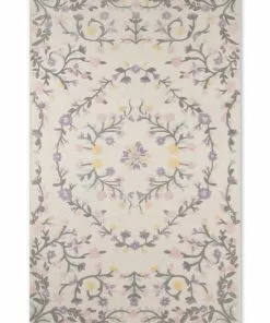 Delta Children Floral Garden Hand-Tufted Wool Blend Area Rug 5x8 9 Delta Children Floral Garden Hand-Tufted Wool Blend Area Rug 5x8