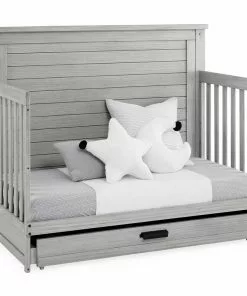 Simmons Kids Caden 6-in-1 Convertible Crib With Trundle Drawer Baby Cribs