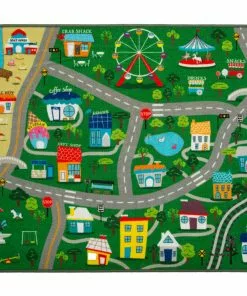 Delta Children Rugs Large Road Map Activity Rug For Girls And Boys - 54-inch L X 39-inch W