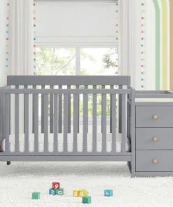 Delta Children Baby Cribs Flynn 5-in-1 Convertible Crib And Changer