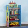 Delta Children Sesame Street Wooden Playhouse 4-Shelf Bookcase For Kids Sale