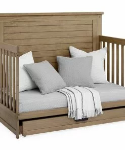 Simmons Kids Caden 6-in-1 Convertible Crib With Trundle Drawer Baby Cribs