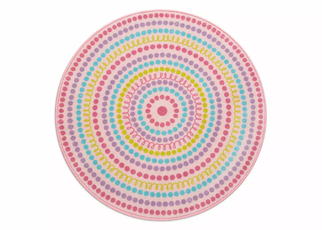 Delta Children Rainbow Dot Round Area Rug For Kids, 39-Inch Rugs 3 Delta Children Rainbow Dot Round Area Rug For Kids, 39-Inch Rugs