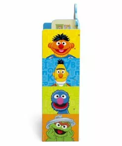 Delta Children Sesame Street Wooden Playhouse 4-Shelf Bookcase For Kids Sale