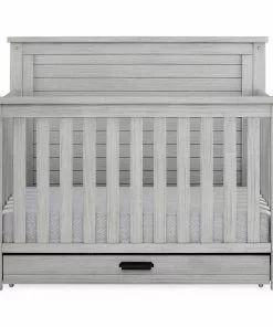 Simmons Kids Caden 6-in-1 Convertible Crib With Trundle Drawer Baby Cribs