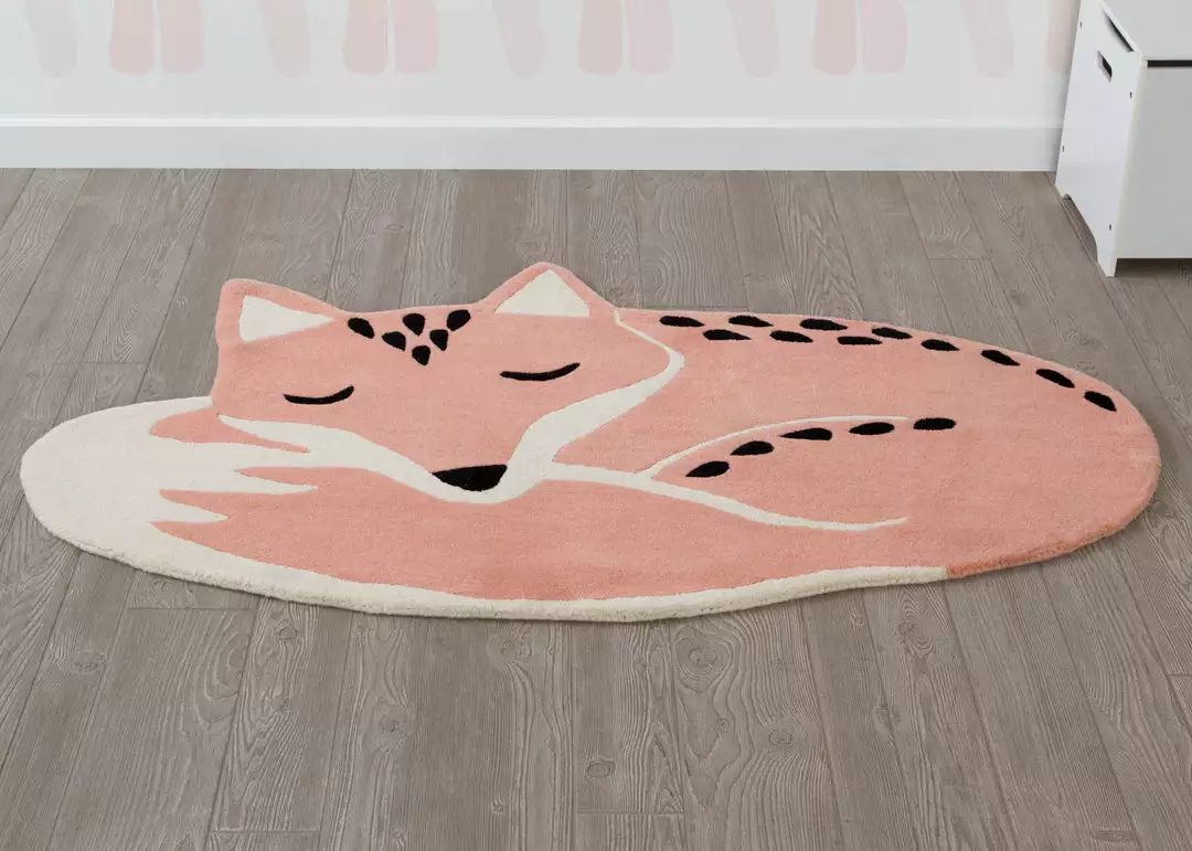 Delta Children Hand-Tufted 100% Wool Fox Rug Rugs 3 Delta Children Hand-Tufted 100% Wool Fox Rug Rugs