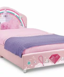 Delta Children Princess Upholstered Twin Bed