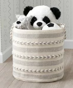 Delta Children Braided Grey Handwoven Basket Décor & Accessories