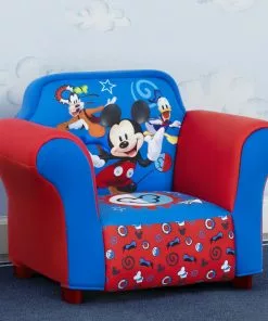 Delta Children Mickey Mouse Kids Upholstered Chair With Sculpted Plastic Frame Kids’ Chairs