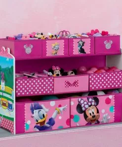 Delta Children Storage Minnie Mouse Deluxe 9 Bin Design And Store Toy Organizer