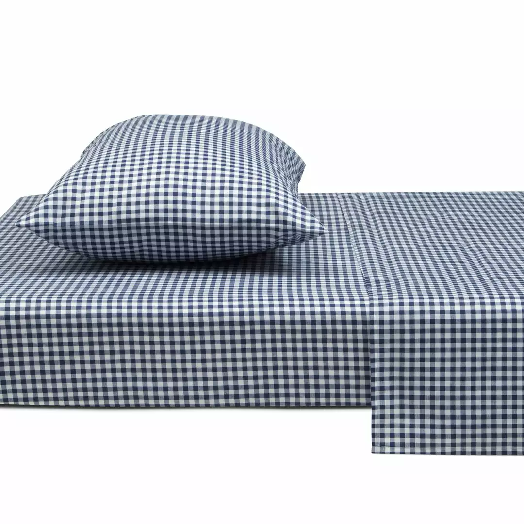 Delta Children Navy Gingham 3-Piece Twin Sheet Set 9 Delta Children Navy Gingham 3-Piece Twin Sheet Set