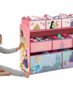 Delta Children Princess Deluxe 9 Bin Design And Store Toy Organizer Storage