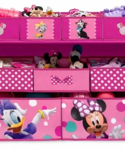 Delta Children Storage Minnie Mouse Deluxe 9 Bin Design And Store Toy Organizer