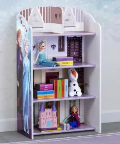 Delta Children Frozen II Wooden Playhouse 4-Shelf Bookcase For Kids Sale