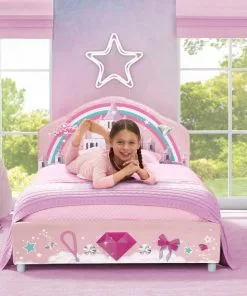 Delta Children Princess Upholstered Twin Bed