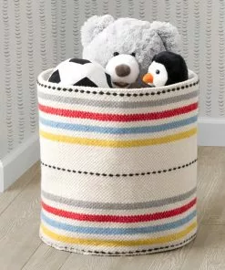 Delta Children Bright Stripes Handwoven Basket