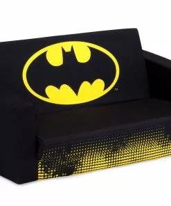 Delta Children Batman Cozee Flip-Out Sofa - 2-in-1 Convertible Sofa To Lounger For Kids Kids’ Chairs