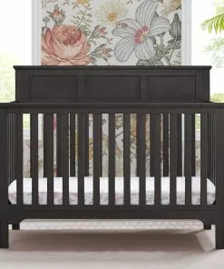 Delta Children Baby Cribs Sweet Beginnings Hart Flat Top 6-in-1 Convertible Crib