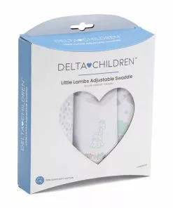 Delta Children Sale Little Lambs Adjustable Swaddle Wrap - Size Small/Medium, Fits Babies 0-3 Months/7-14 Lbs., 3-Pack